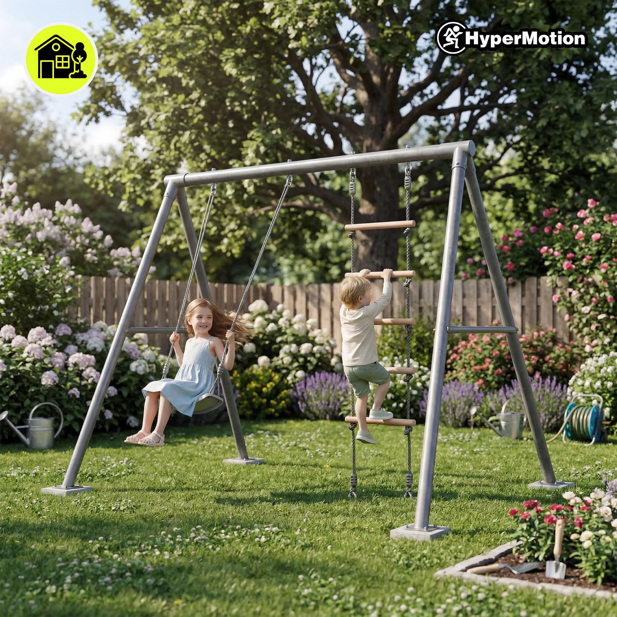 Voir la diapositive 2 : HYPERMOTION Ensemble Gymnastique 5-en-1 HyperMotion - Aire de Jeux Intérieur & Jardin 100kg