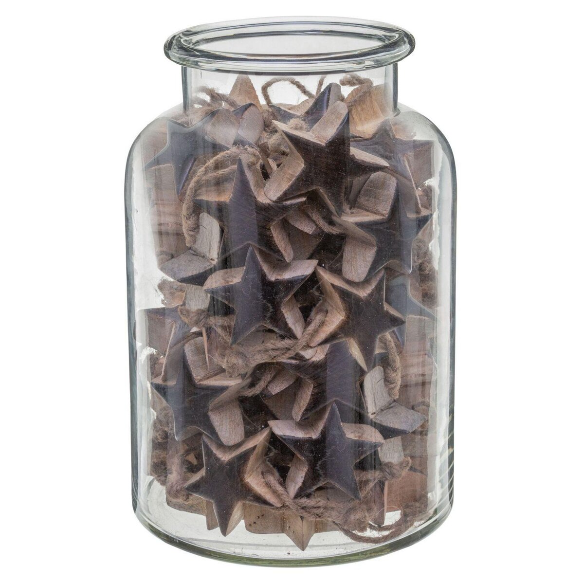 FEERIC LIGHT & CHRISTMAS Décoration de Noël à suspendre en bois étoile Terre sauvage