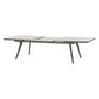 Voir la diapositive 5 : HESPERIDE Table de jardin extensible en aluminium et verre 12 places PULPY - Vert laurier et gris granite