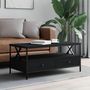 Voir la diapositive 1 : VIDAXL Table basse noir 100x51x45 cm bois d'ingenierie