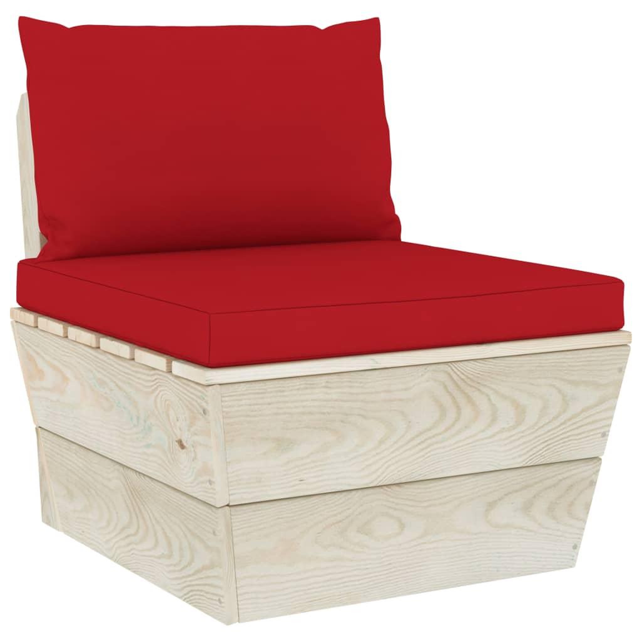 Voir la diapositive 4 : VIDAXL Salon de jardin palette 6 pcs avec coussins bois d'epicea