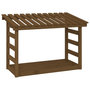 Voir la diapositive 2 : VIDAXL Support de bois de chauffage Marron miel 108x64,5x78cm Bois pin