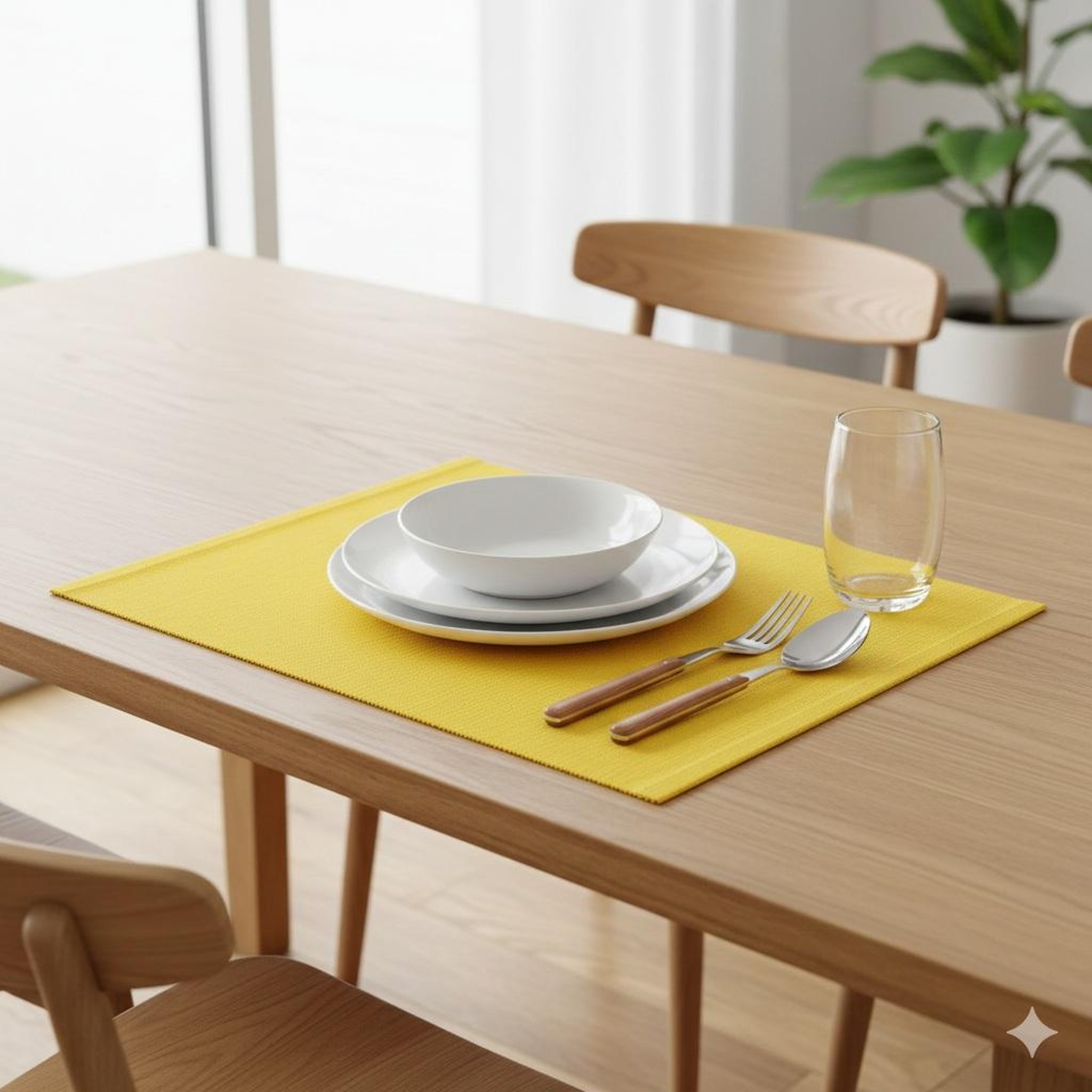 Voir la diapositive 2 : Eden Set de table en coton design et moderne