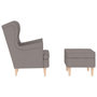 Voir la diapositive 5 : VIDAXL Fauteuil avec repose-pied Taupe Tissu