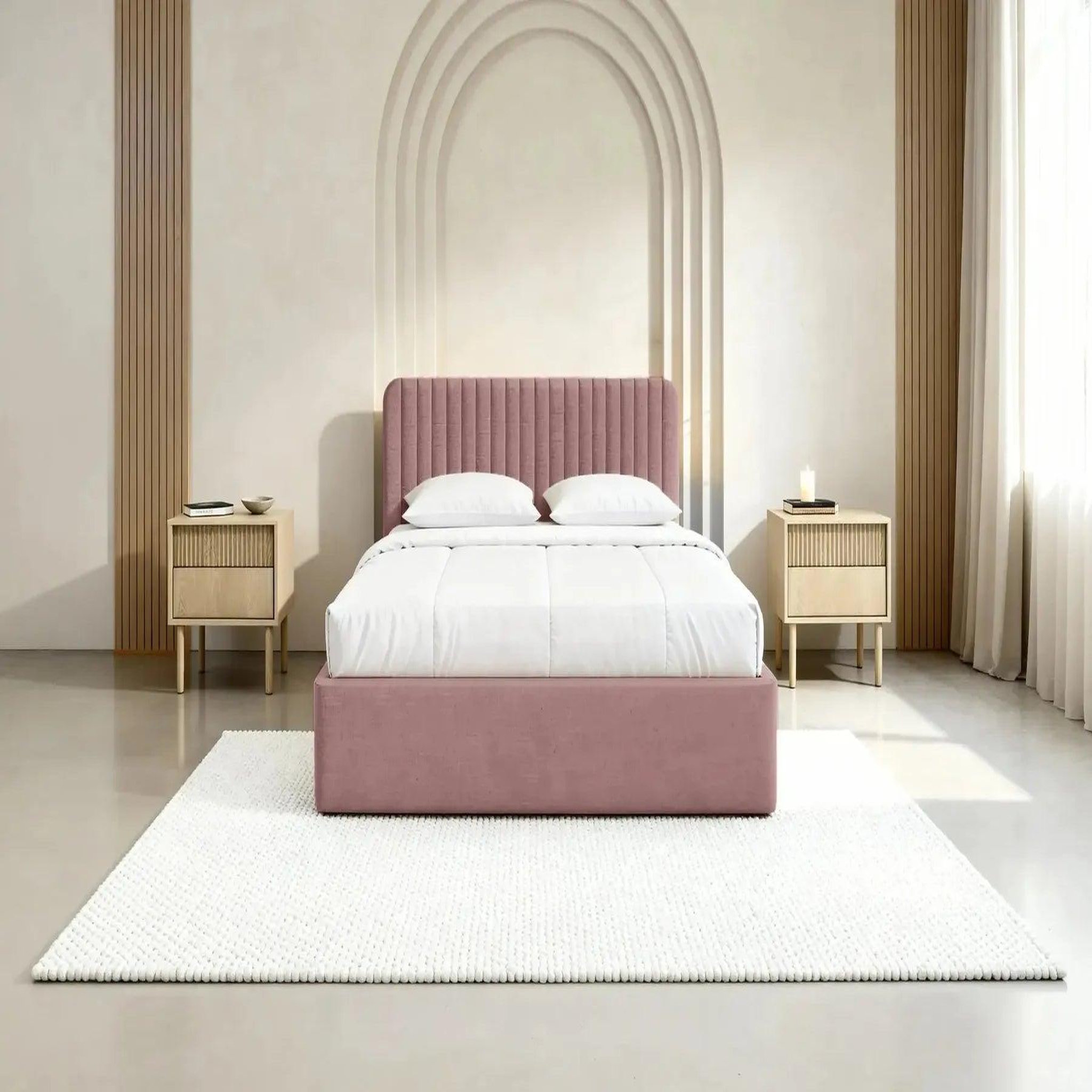 Voir la diapositive 3 : CASANOVA PARIS JEANNE - Lit coffre tissu velours