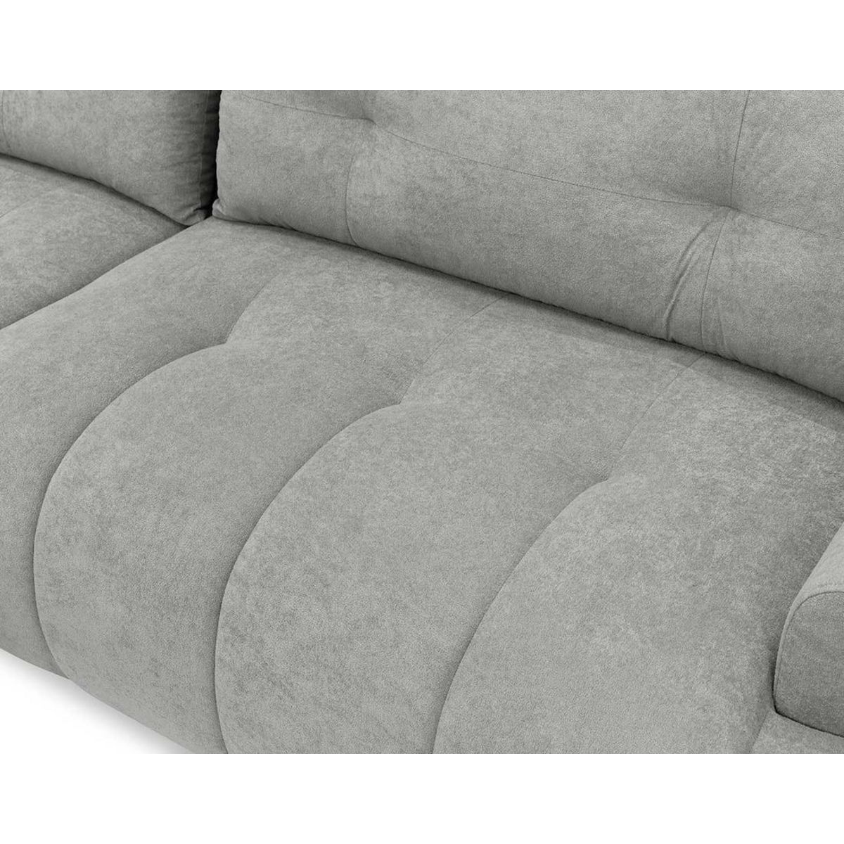 BEST MOBILIER Luzzio - canapé d'angle gauche 4 places convertible avec coffre en tissu texturé