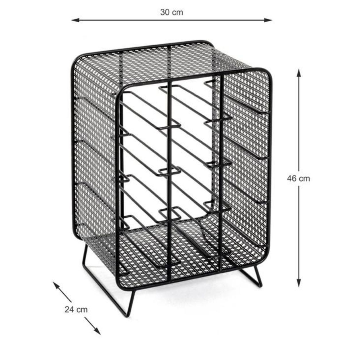 Paris Prix Porte-Bouteilles en Acier  12 Bouteilles  46cm Noir