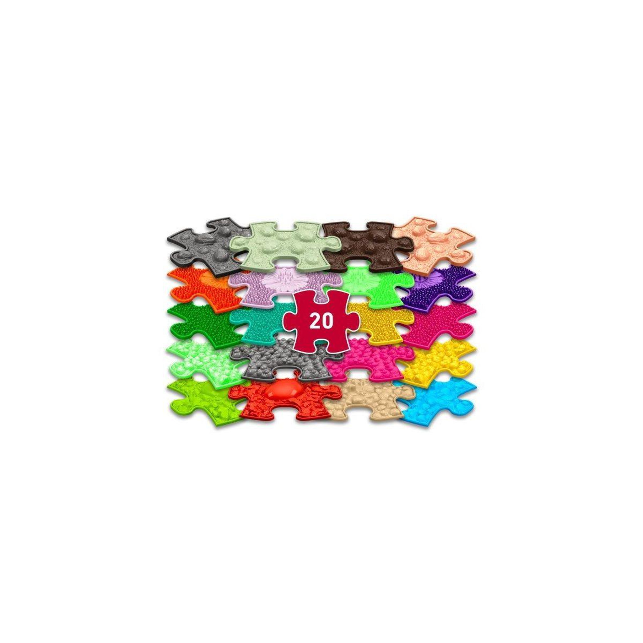 Voir la diapositive 2 : MUFFIK Set de mini dalles sensorielles  - 20 pièces
