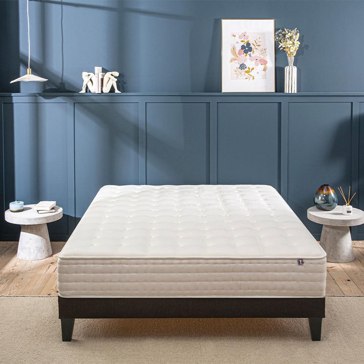 BELLECOUR BELLECOUR LITERIE | Ensemble CHÂTELET | Matelas Mémoire de forme + Sommier Bois