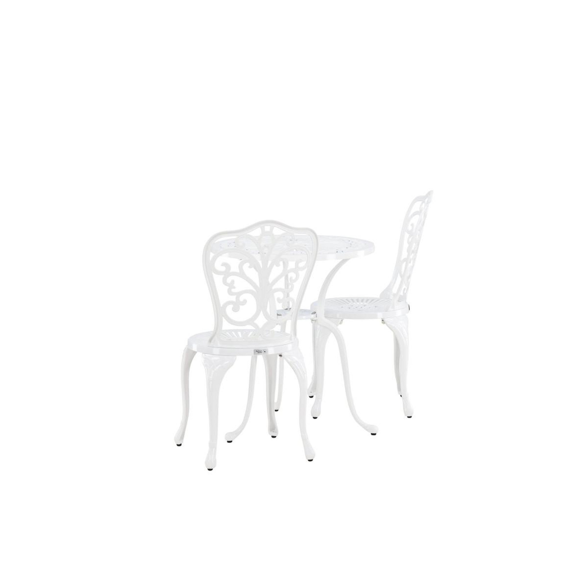 Voir la diapositive 5 : Paris Prix Ensemble table de jardin & 2 chaises  nandin  88cm blanc
