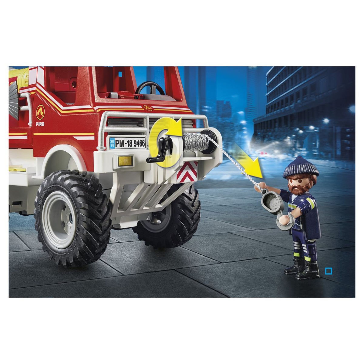 PLAYMOBIL 9466 - City Action - 4x4 de pompier avec lance-eau