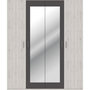 Voir la diapositive 3 : MARKET24 Armoire de chambre - ADRIA - Décor Chene cendré / Gris foncé - 4 portes battantes - 2 miroirs - L177,5 x P54,2 x H210,5 cm