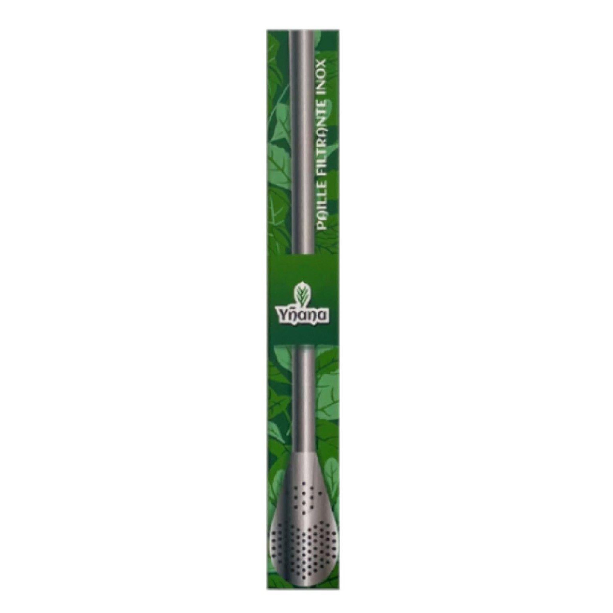 Paille filtrante à maté 17,5cm - Bombilla. Coloris disponibles : Gris