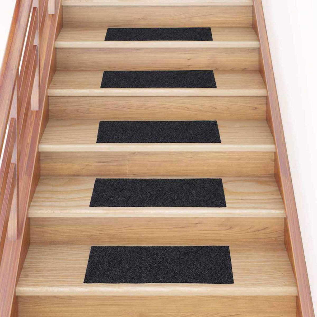 VIDAXL Tapis d'escalier auto-adhesifs 30 pcs gris 60x25 cm