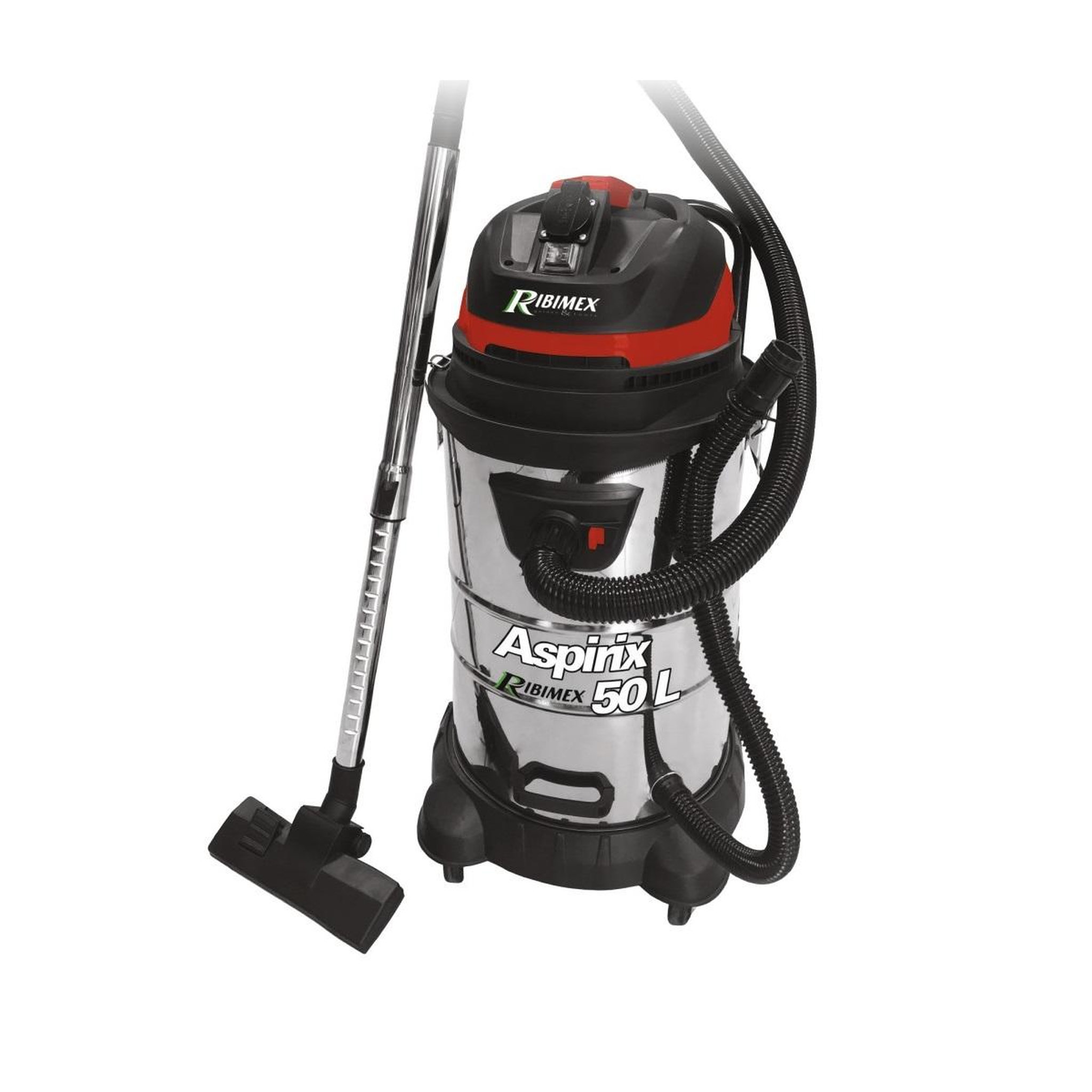 Ribimex Aspirateur cuve 50l 1200w inox/noir - prasp51lpe