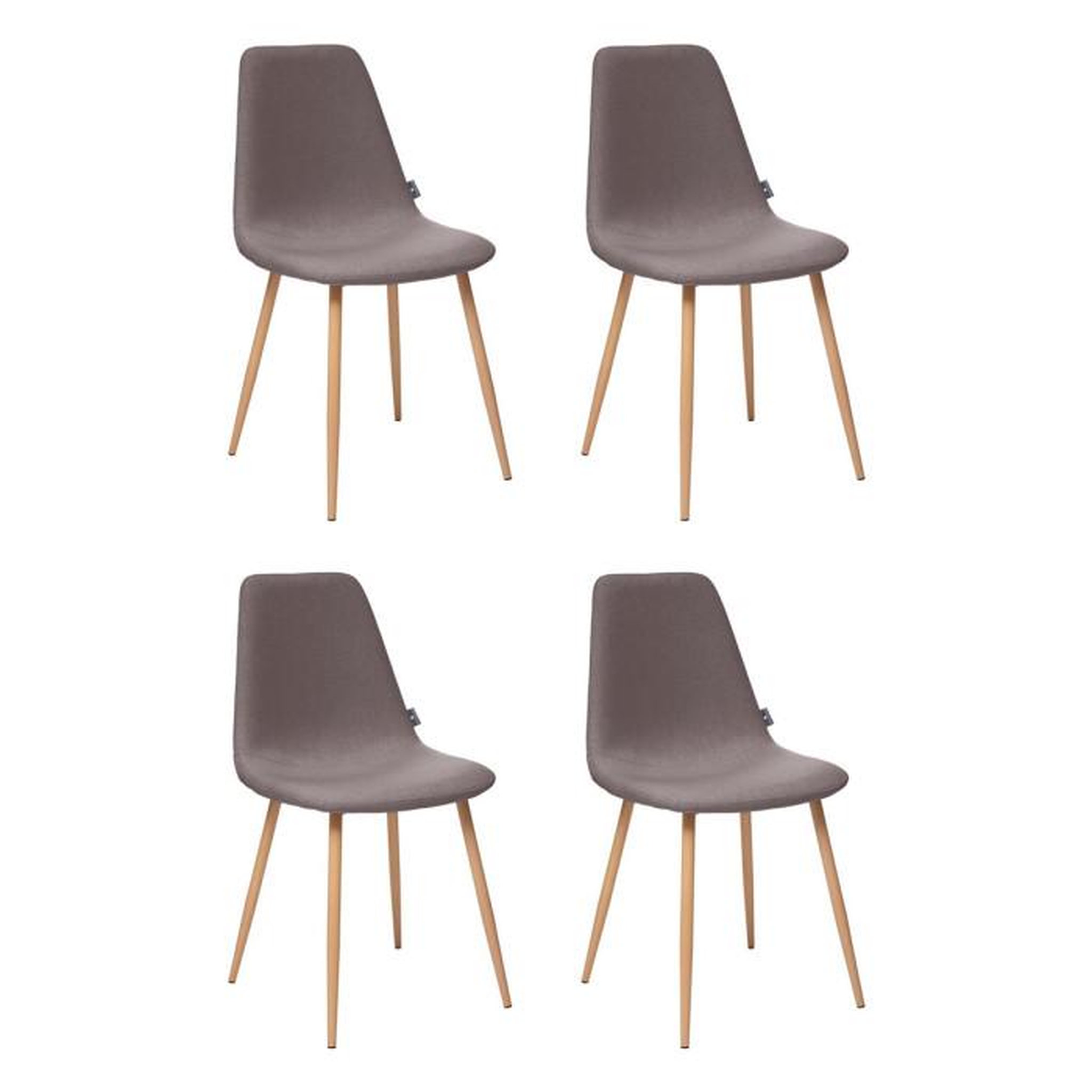Voir la diapositive 1 : ATMOSPHERA Lot de 4 Chaises Design  Roka  85cm Gris Clair
