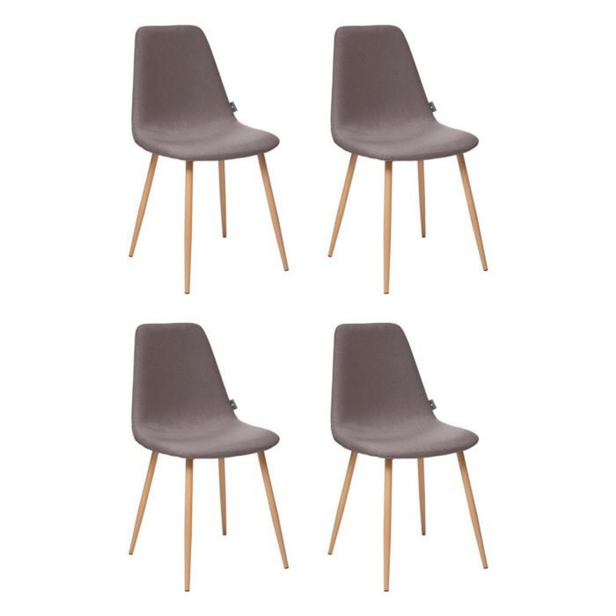 ATMOSPHERA Lot de 4 Chaises Design  Roka  85cm Gris Clair