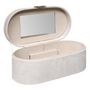 Voir la diapositive 3 : ATMOSPHERA Boîte à Bijoux en Velours  Enya  25cm Beige