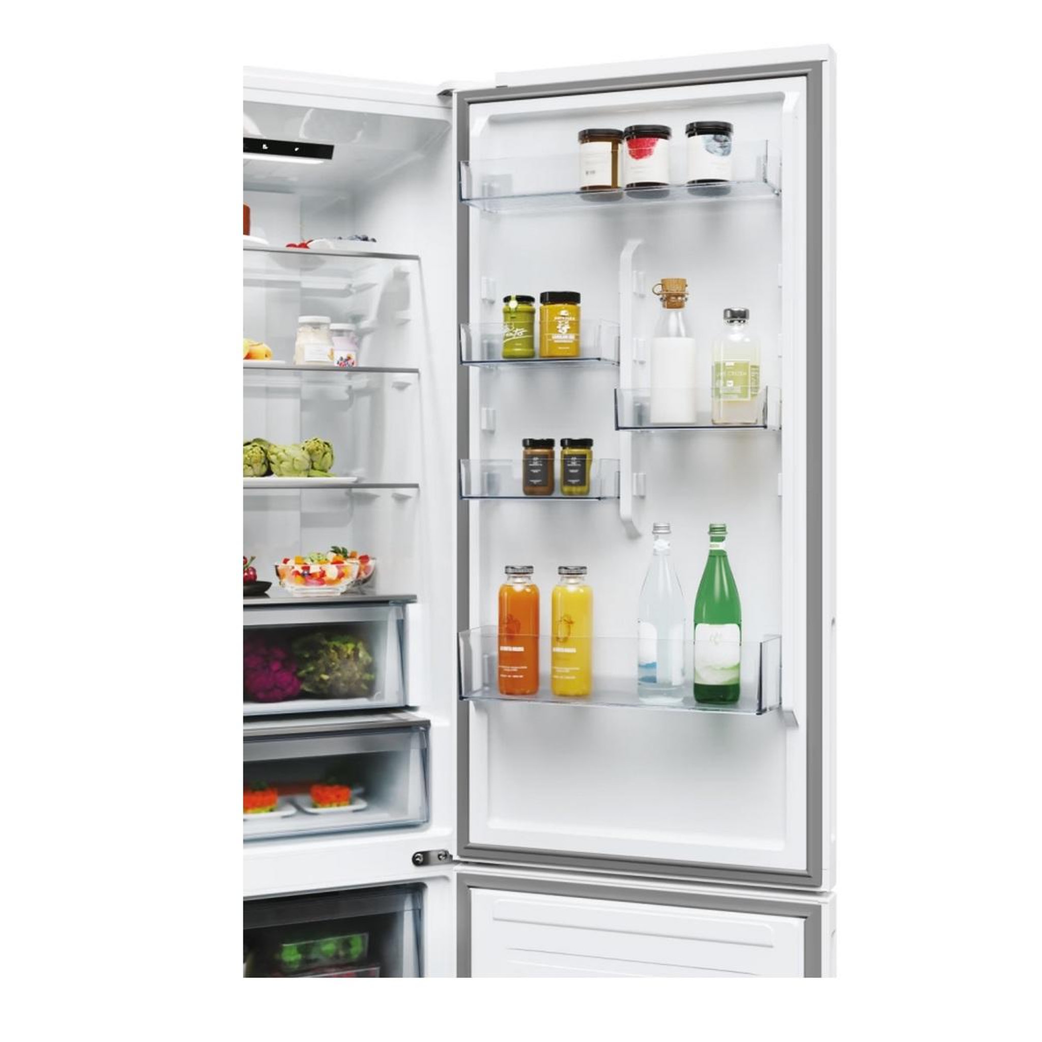 Voir la diapositive 6 : Candy Réfrigérateur combiné 60cm 409l no frost blanc - ecn2cqtew206