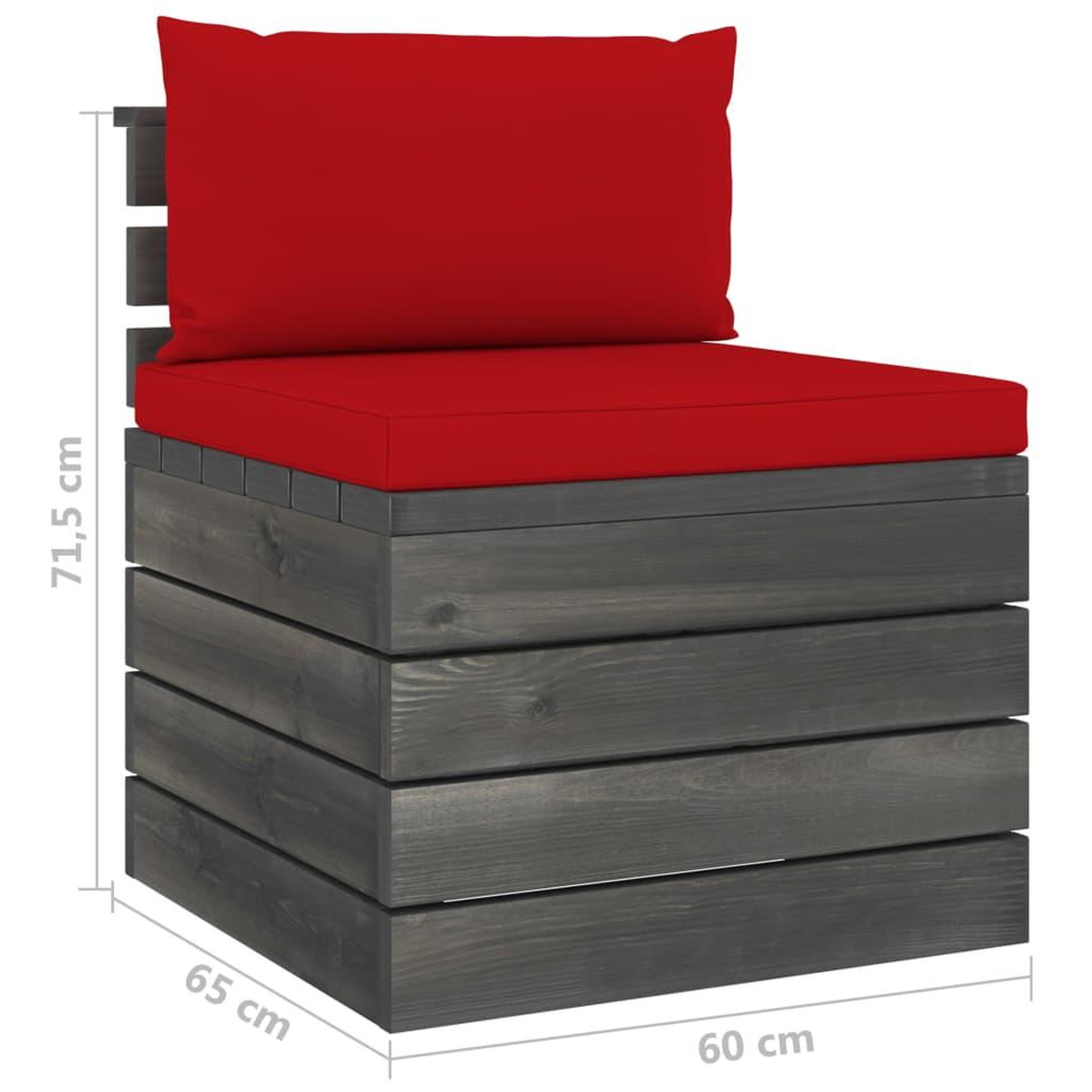 Voir la diapositive 6 : VIDAXL Salon palette de jardin 2 pcs avec coussins Bois de pin massif