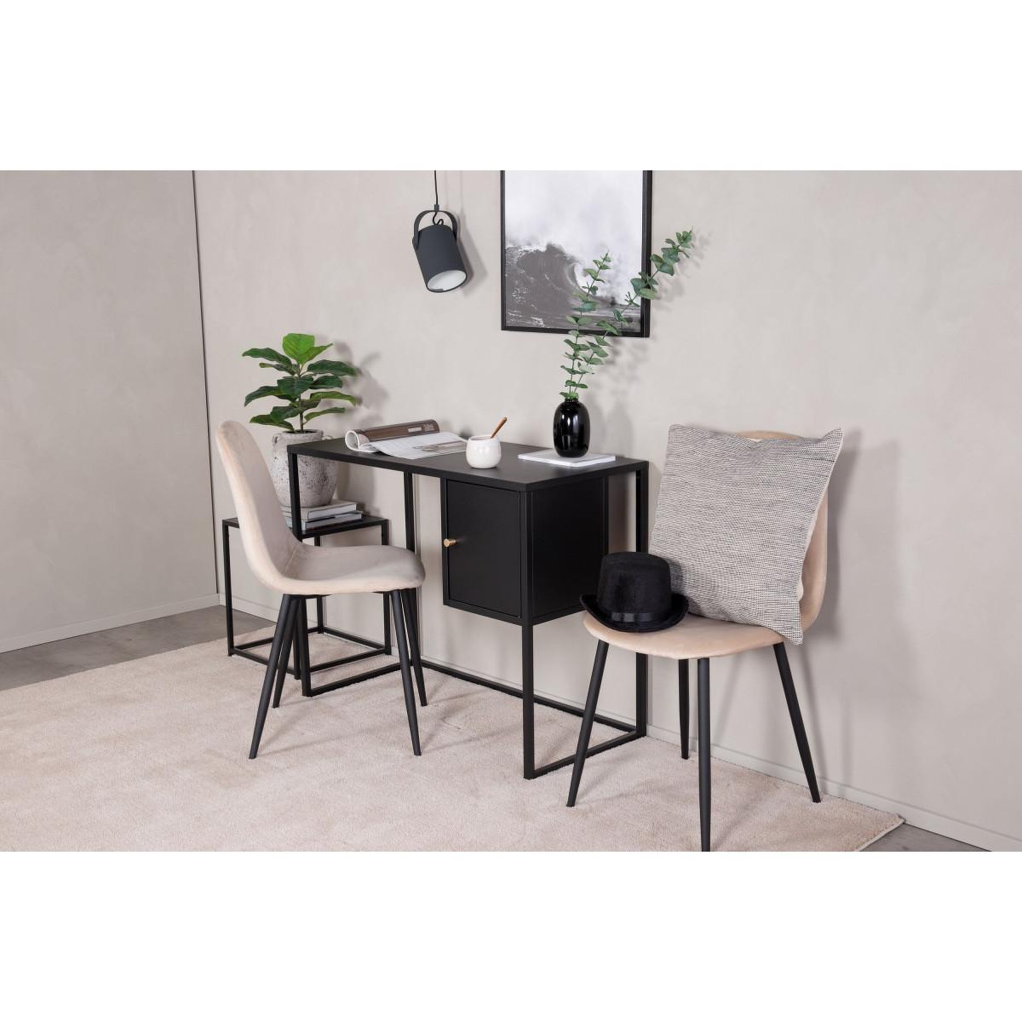 Voir la diapositive 6 : Paris Prix Bureau design avec porte  bakal  95cm noir