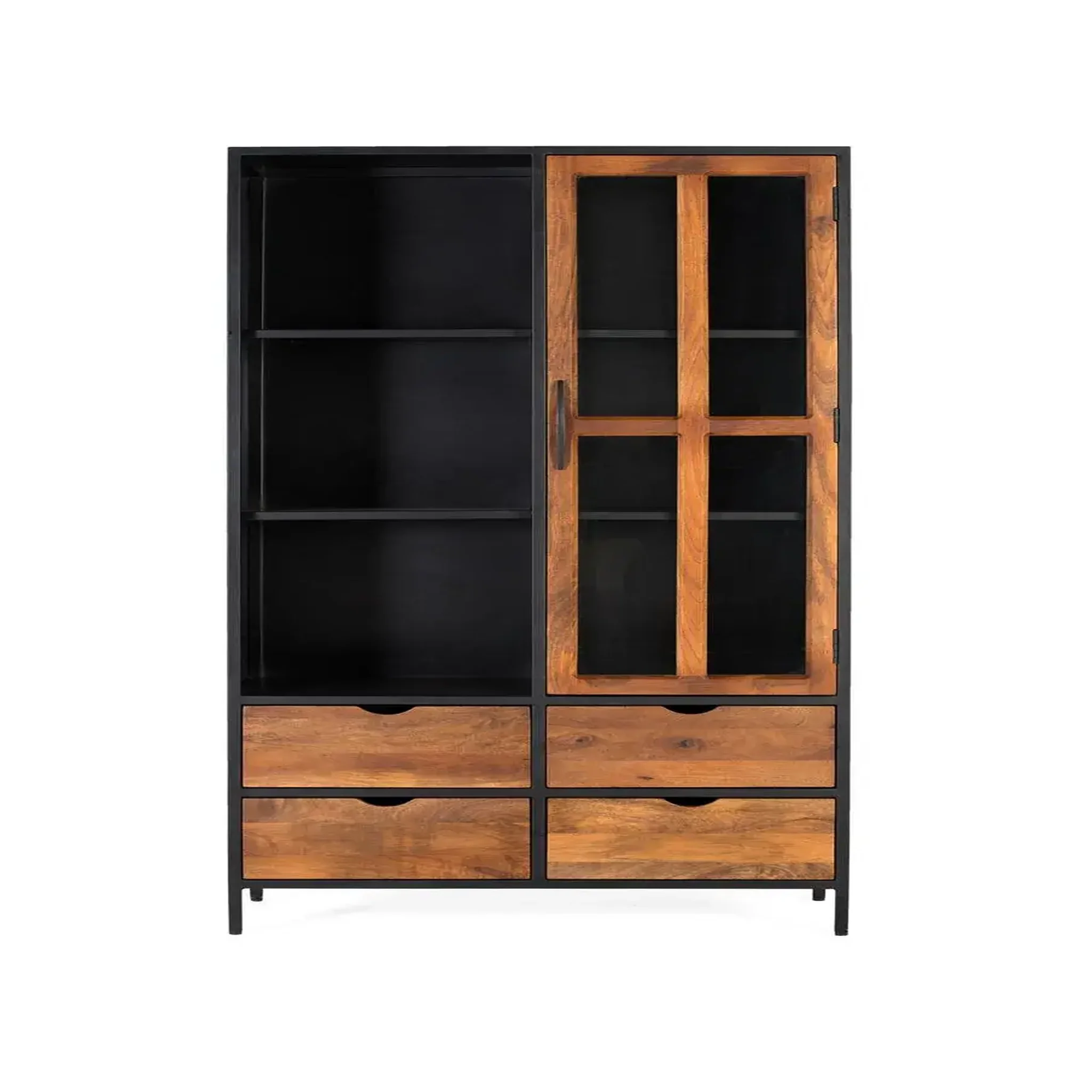 GINER Y COLOMER SL Vitrine en bois de manguier 90 cm style industriel