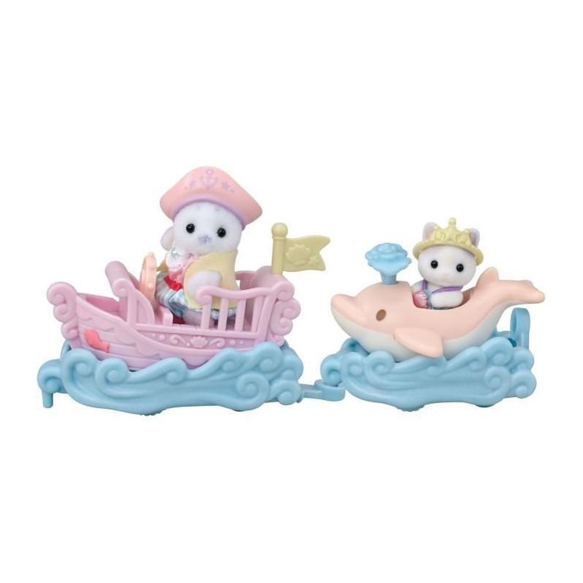 Voir la diapositive 3 : Sylvanian Families Mini-figurines - SYLVANIAN FAMILIES - Le petit train de la mer - Des 3 ans