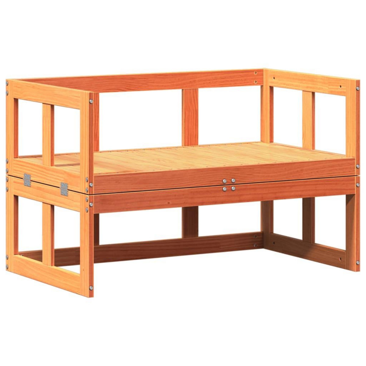 VIDAXL Canape de jardin extensible cire marron bois massif de pin