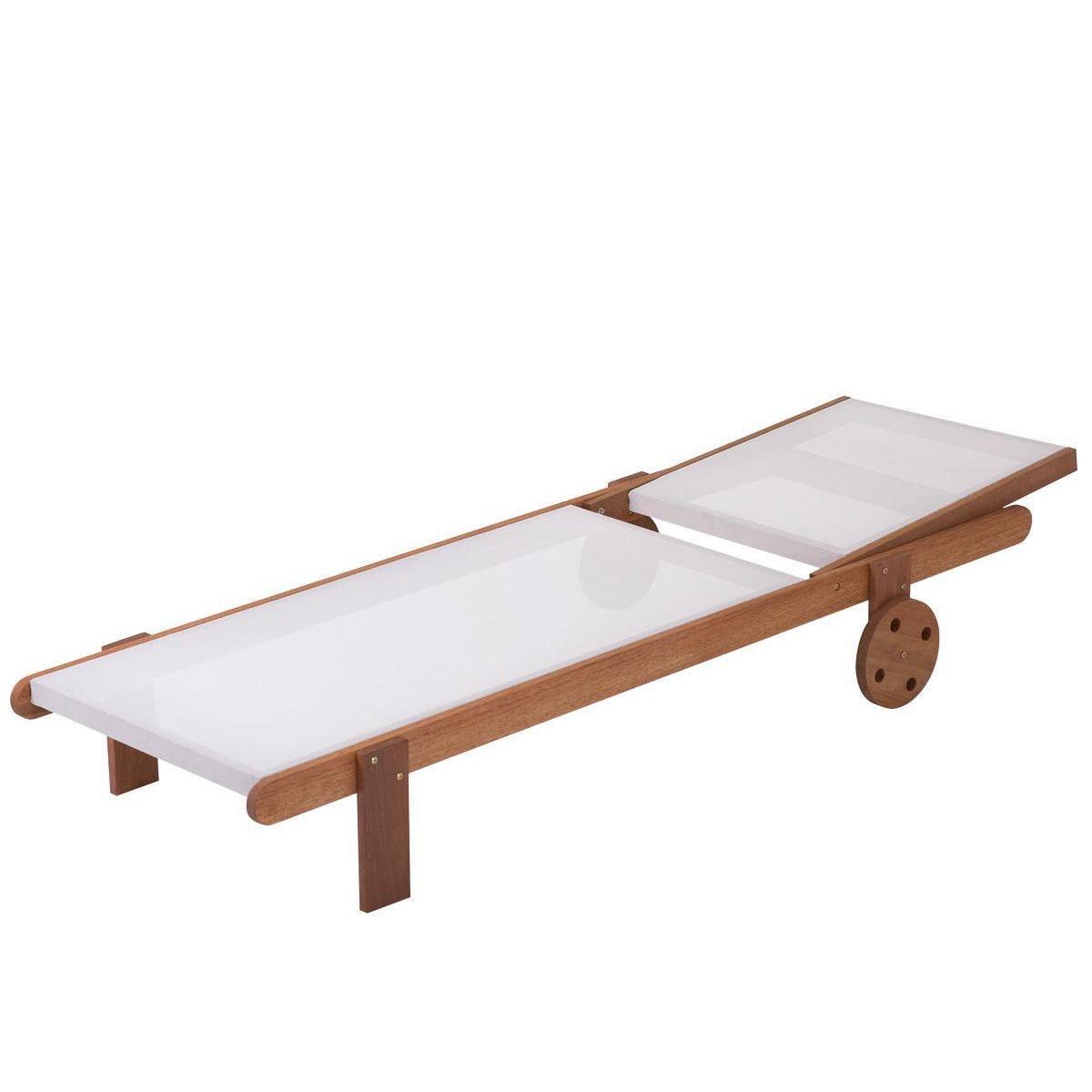 Habitat et Jardin Lot de 2 bains de soleil en bois exotique  Saïgon  - Maple - Ecru