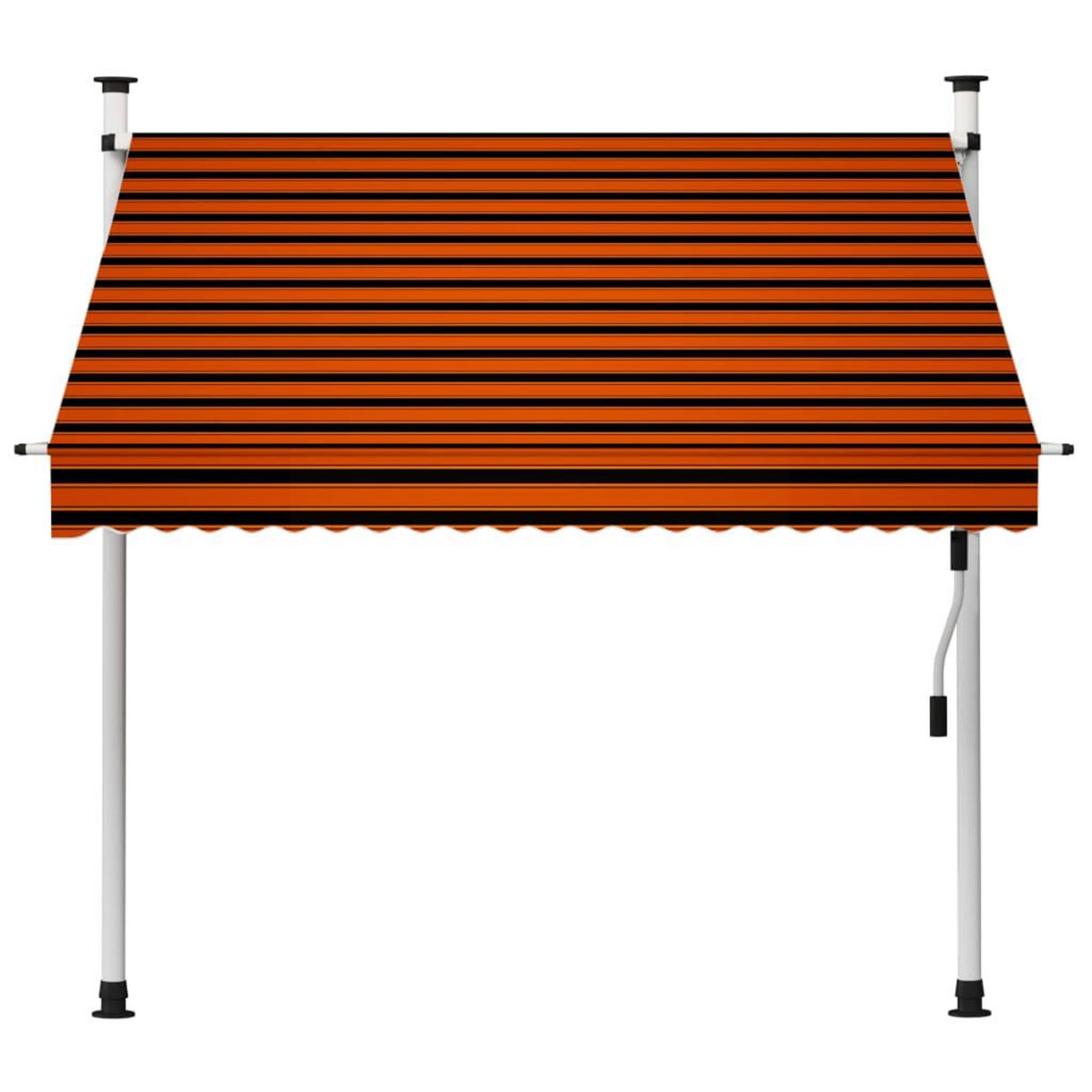 VIDAXL Auvent manuel retractable 200 cm Orange et marron