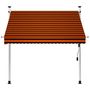 Voir la diapositive 2 : VIDAXL Auvent manuel retractable 200 cm Orange et marron
