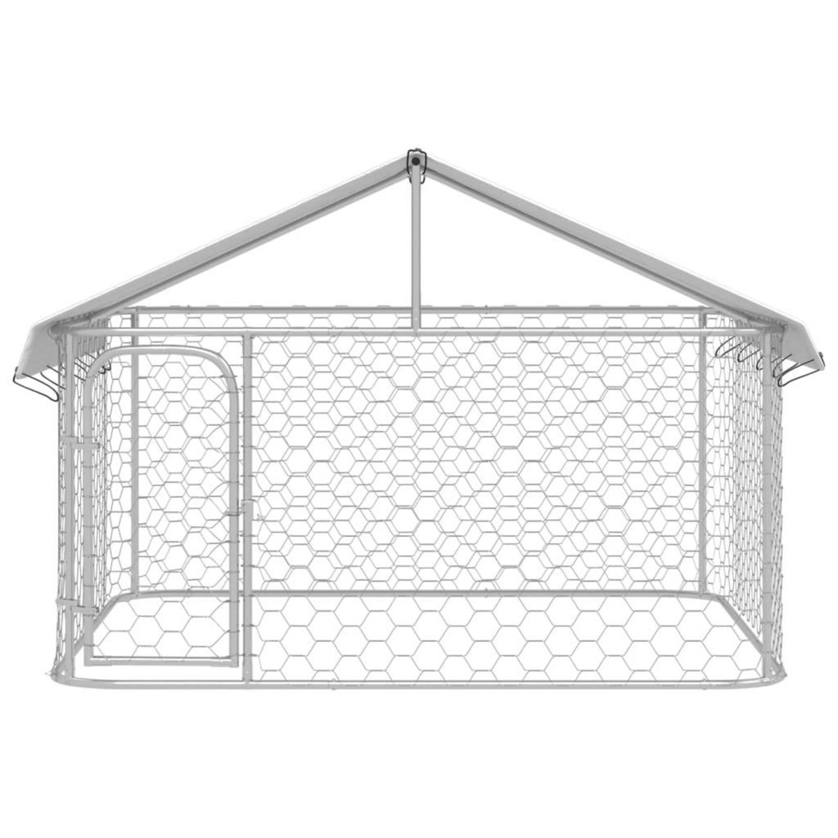 VIDAXL Chenil exterieur avec toit 200x200x150 cm