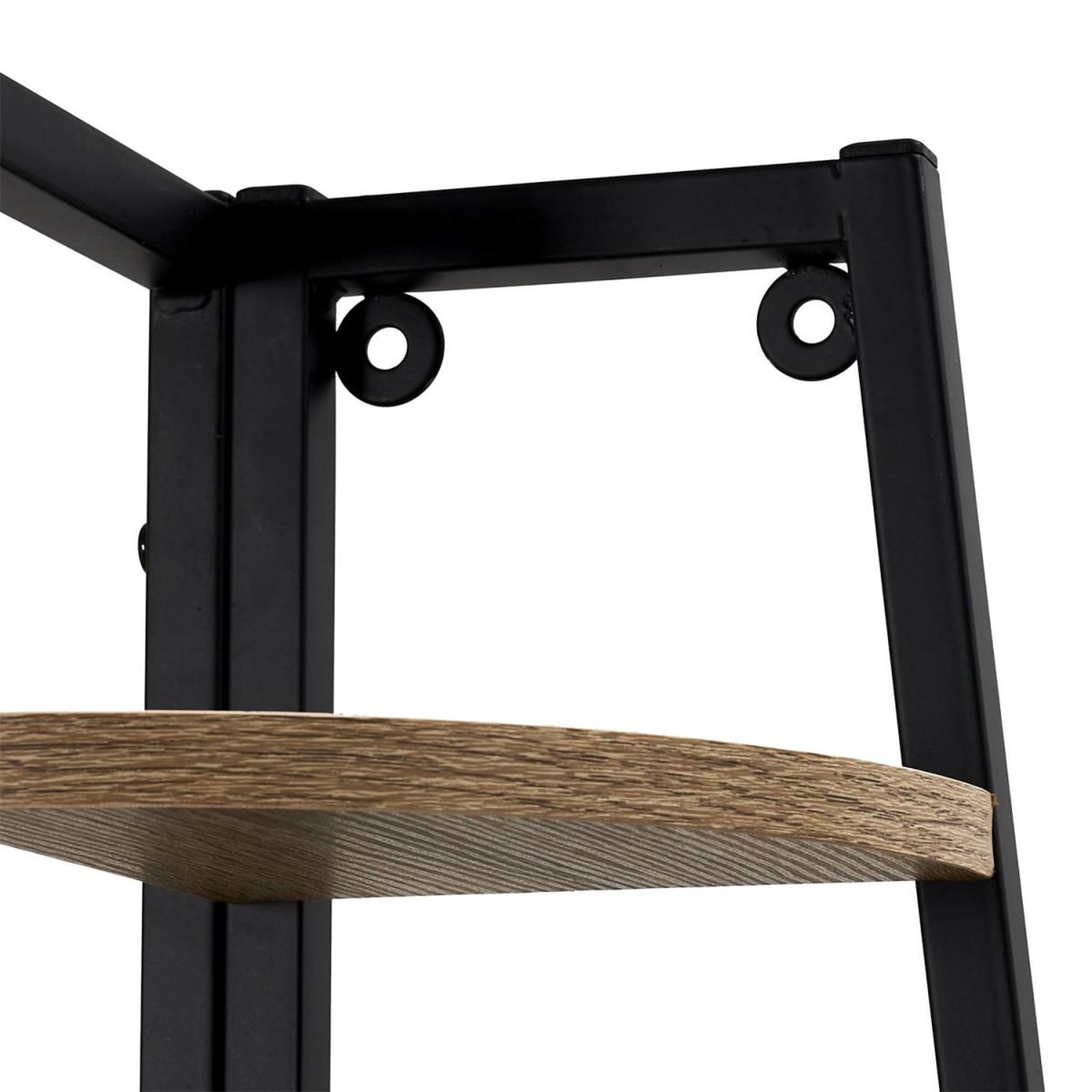 Voir la diapositive 3 : The Home Deco Factory Étagère d'Angle 5 Niveaux  Essentiel  180cm Naturel & Noir