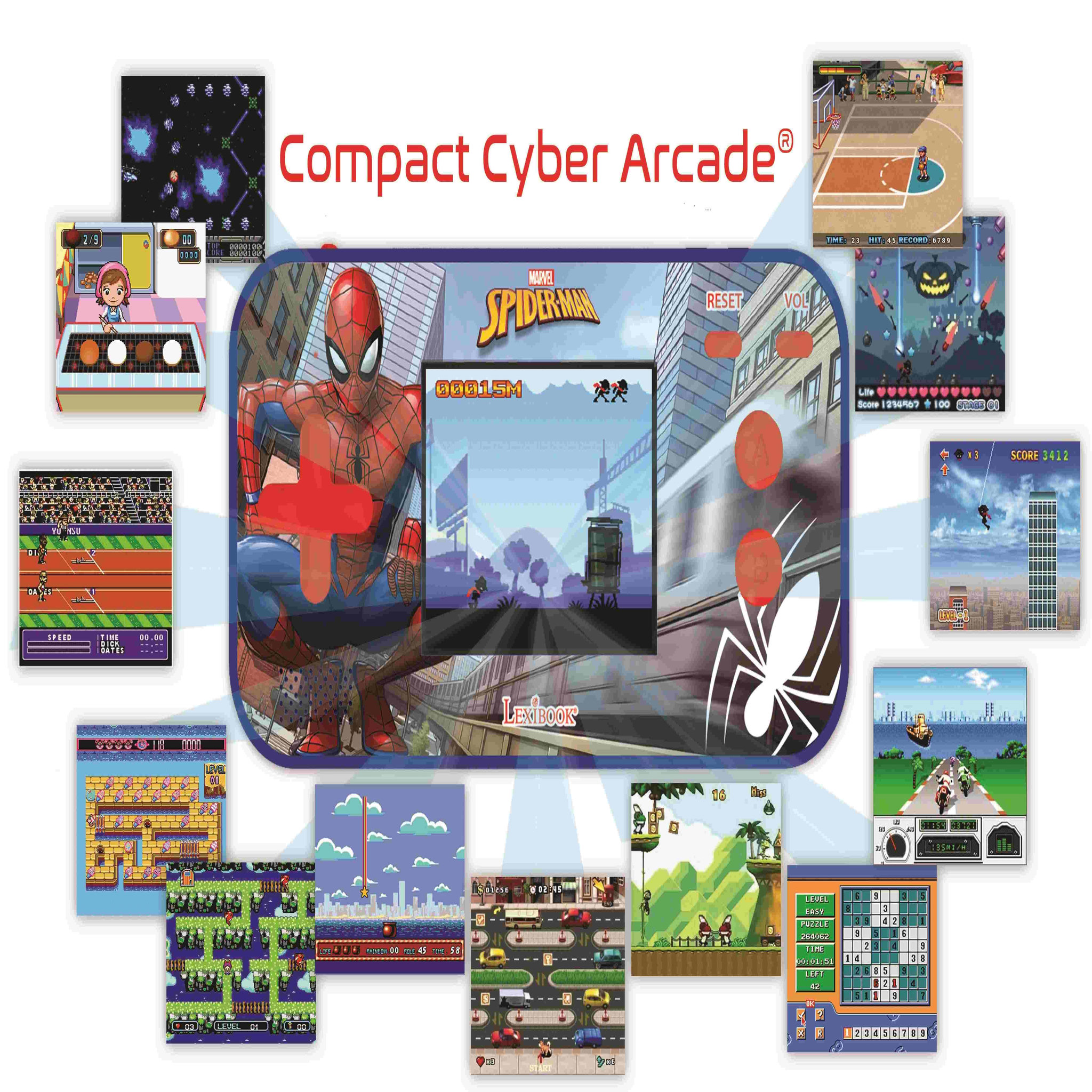 Voir la diapositive 3 : Lexibook Console de jeux portable couleur Spiderman Cyber Arcade Pocket
