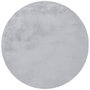 Voir la diapositive 1 : Paris Prix Tapis Rond à Poils Longs  Rabbit  160cm Bleu Gris