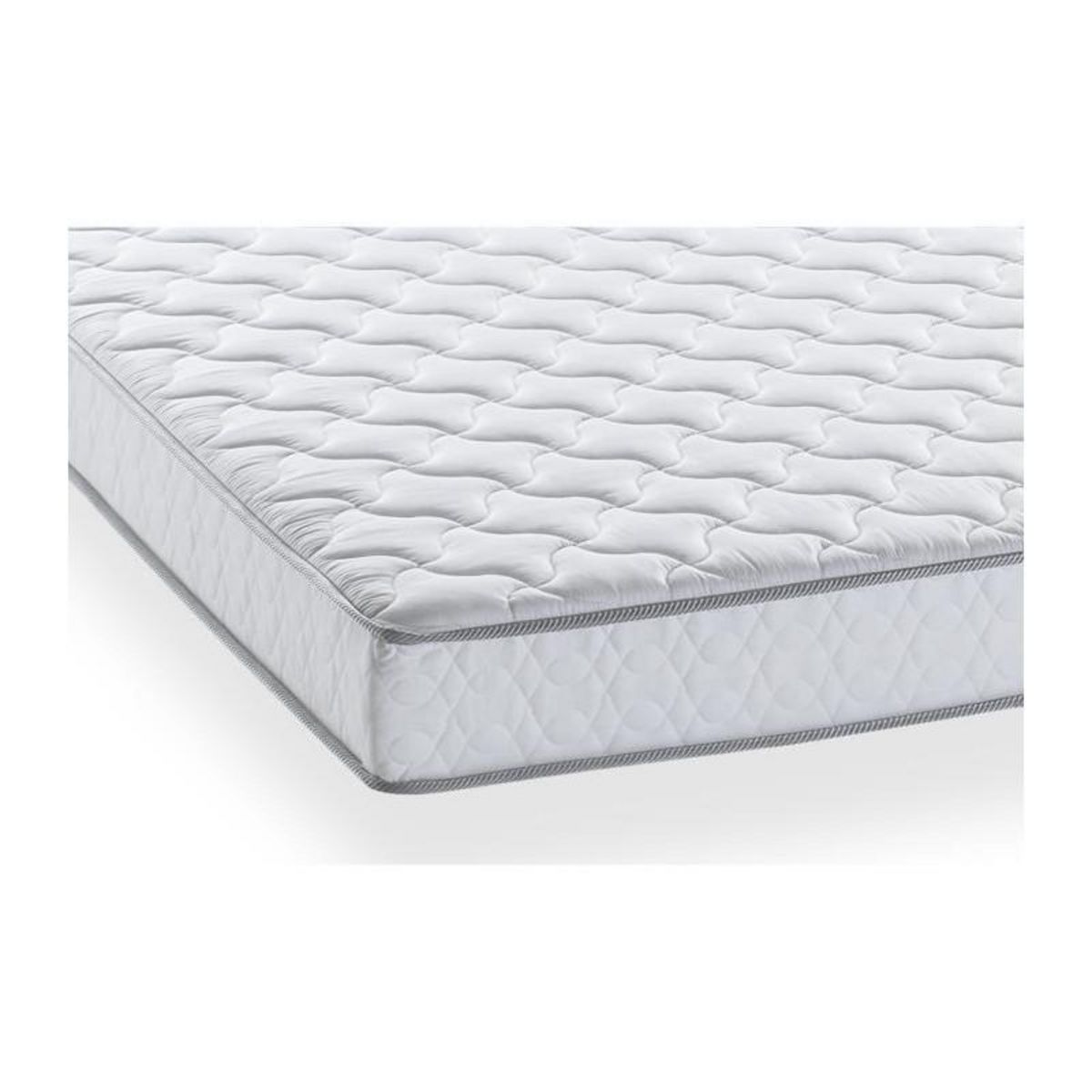 FINLANDEK Ensemble matelas mousse memoire de forme + sommier 140 x 190 - Confort ferme - Epaisseur 14 cm - 5 zones - FINLANDEK Koysi