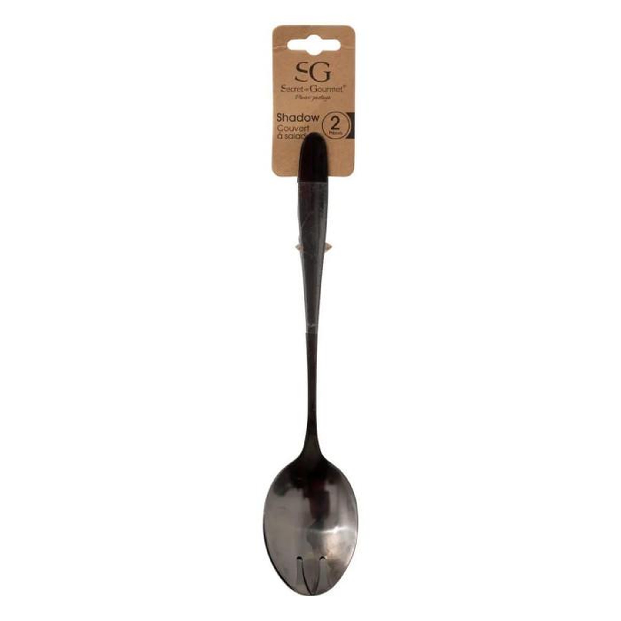 Voir la diapositive 4 : SECRET DE GOURMET Couverts à Salade  Lance  24cm Noir