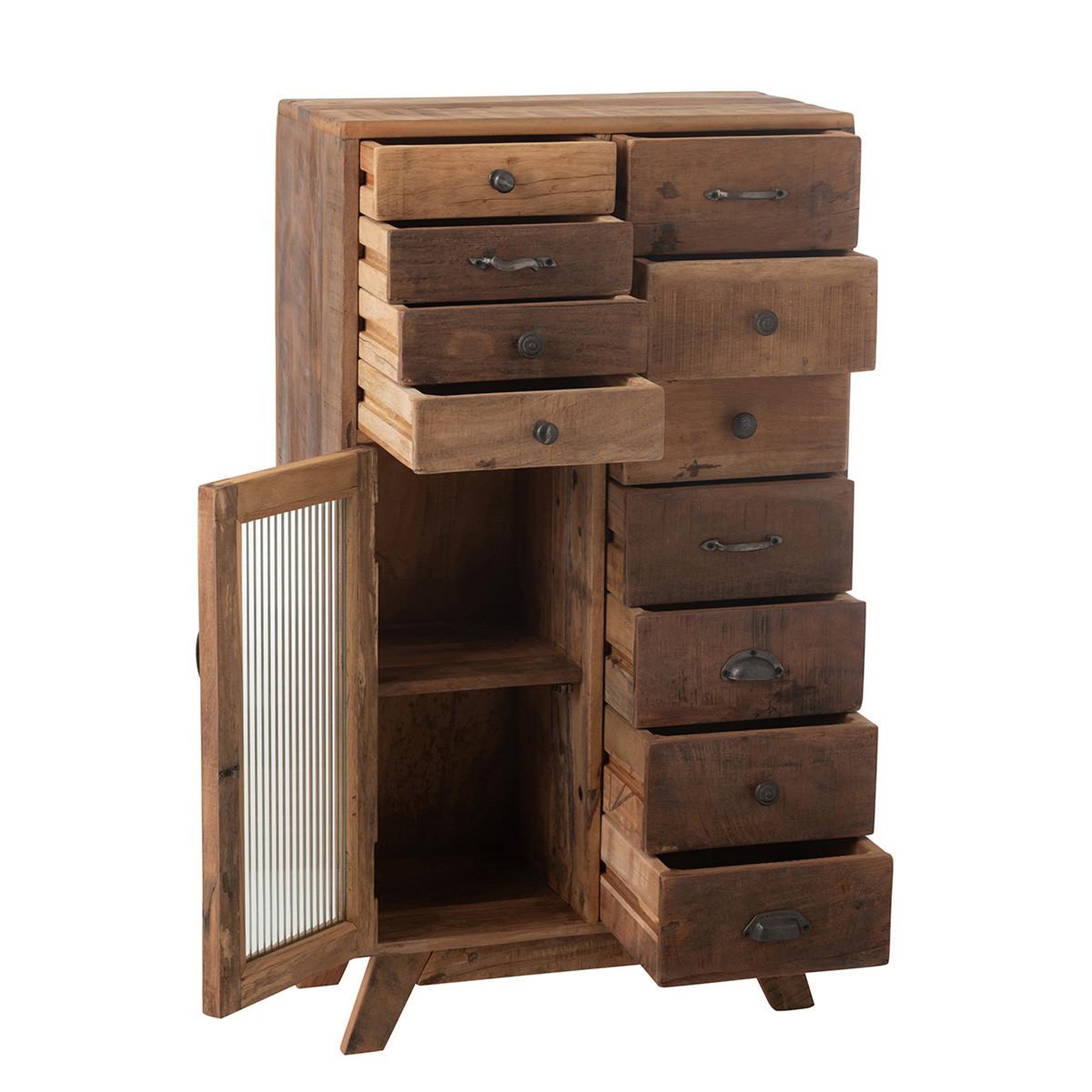 Voir la diapositive 6 : J-LINE Buffet à tiroirs en bois  vinto  110cm naturel