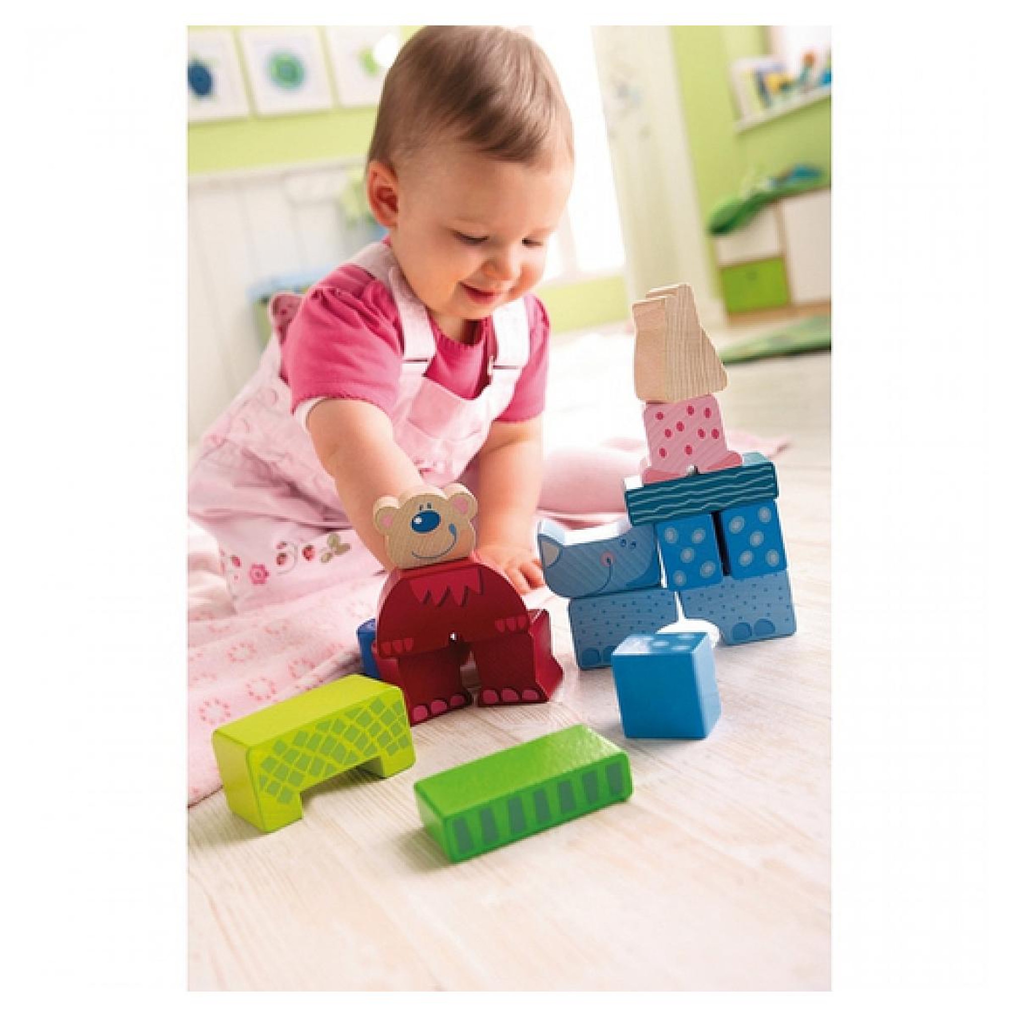 Voir la diapositive 2 : Haba Zoolino cubes en bois maxi