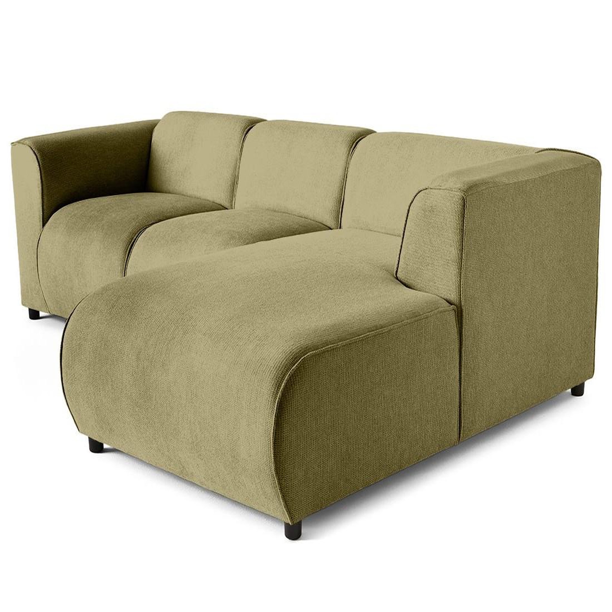 Voir la diapositive 2 : LISA DESIGN Suaro - canapé modulable d'angle droit 4 places en tissu texturé