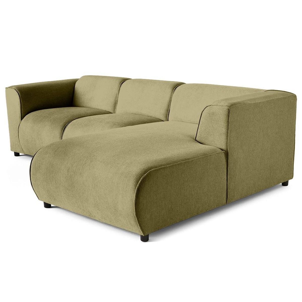 LISA DESIGN Suaro - canapé modulable d'angle droit 4 places en tissu texturé