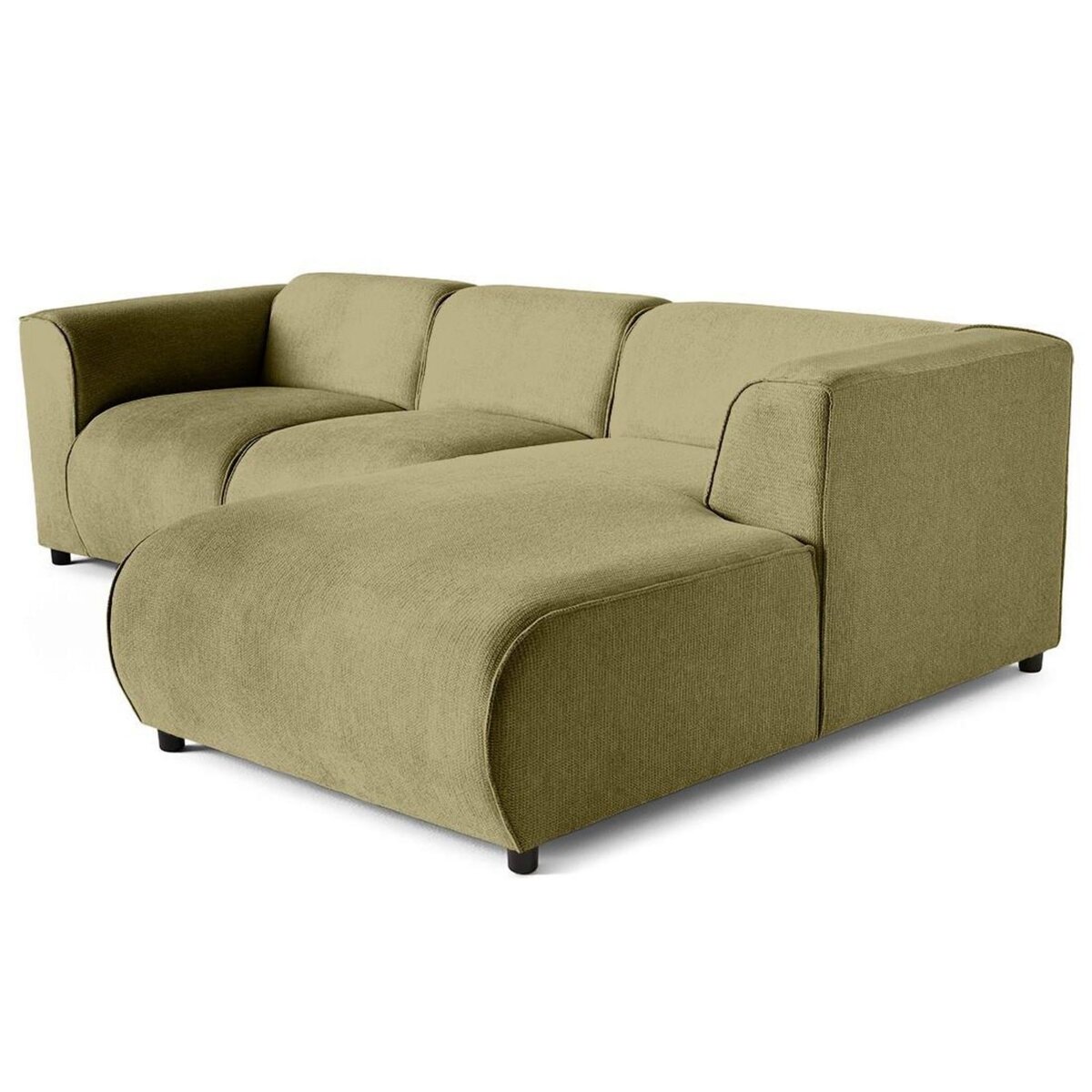 LISA DESIGN Suaro - canapé modulable d'angle droit 4 places en tissu texturé