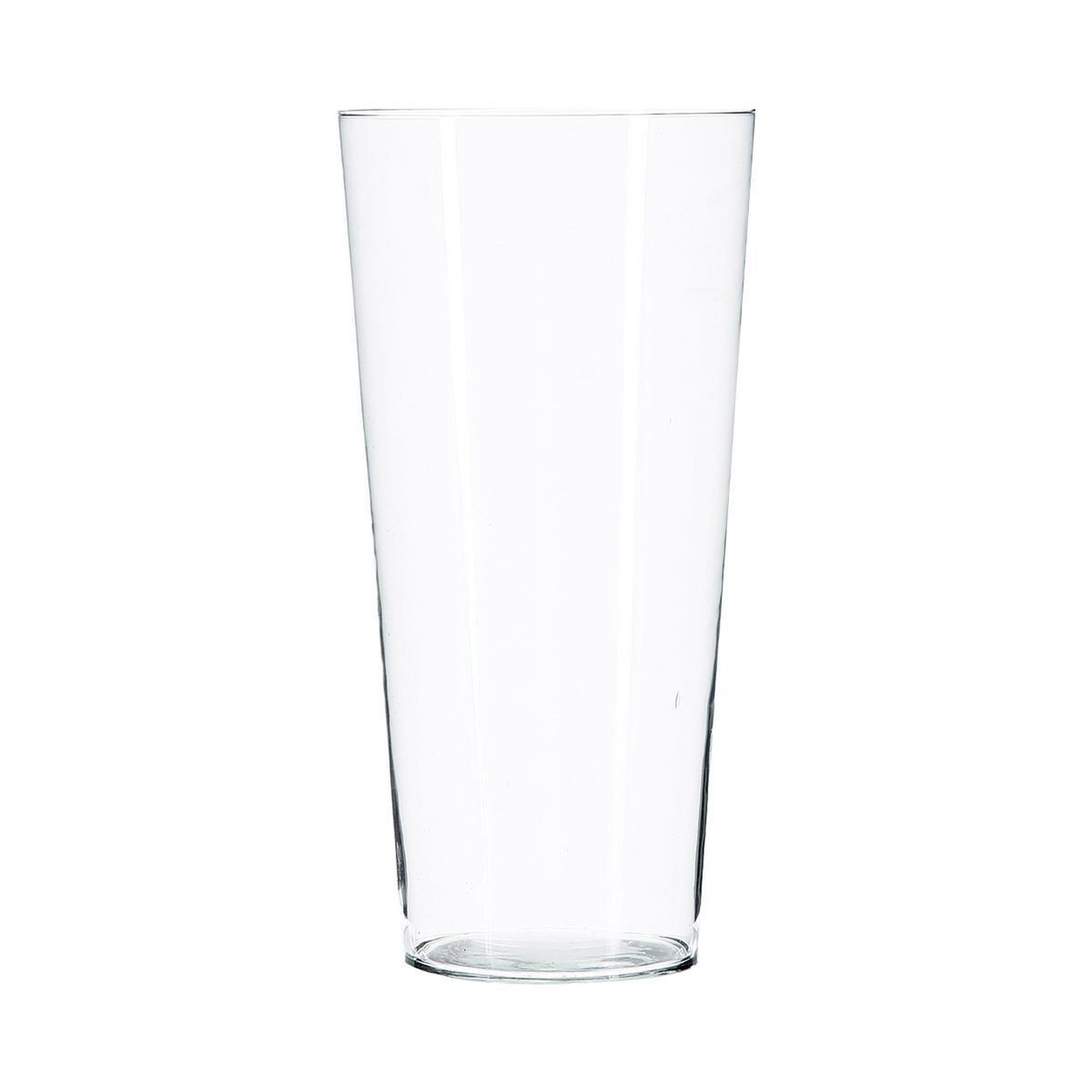 Voir la diapositive 2 : ATMOSPHERA Vase en verre  conique  50cm transparent