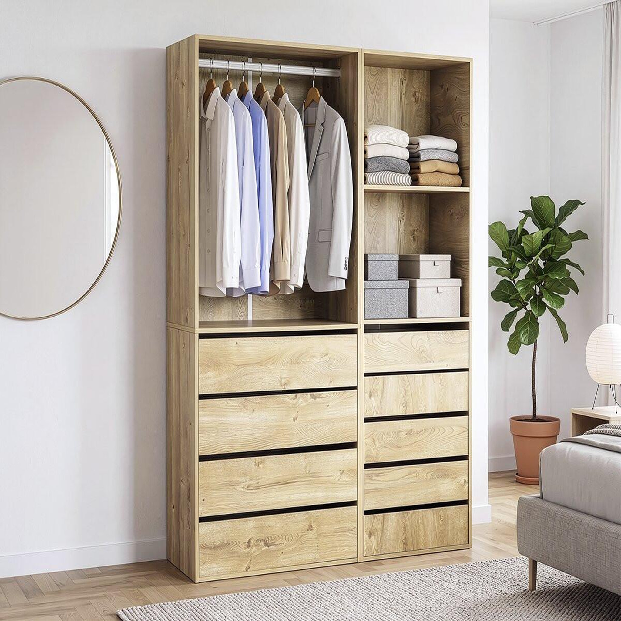 Voir la diapositive 2 : Habitat et Jardin Kit dressing   opéra   modulable - 2 éléments - beige