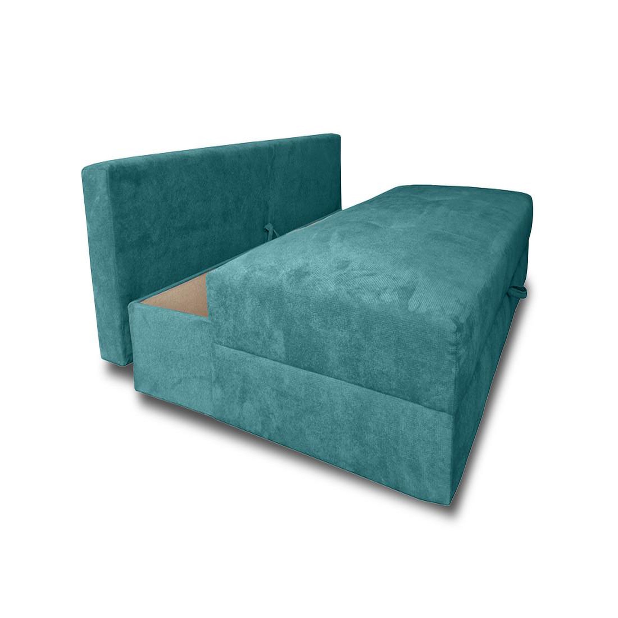 Voir la diapositive 3 : BEST MOBILIER Lucina - canapé droit 3 places - convertible avec coffre - en velours