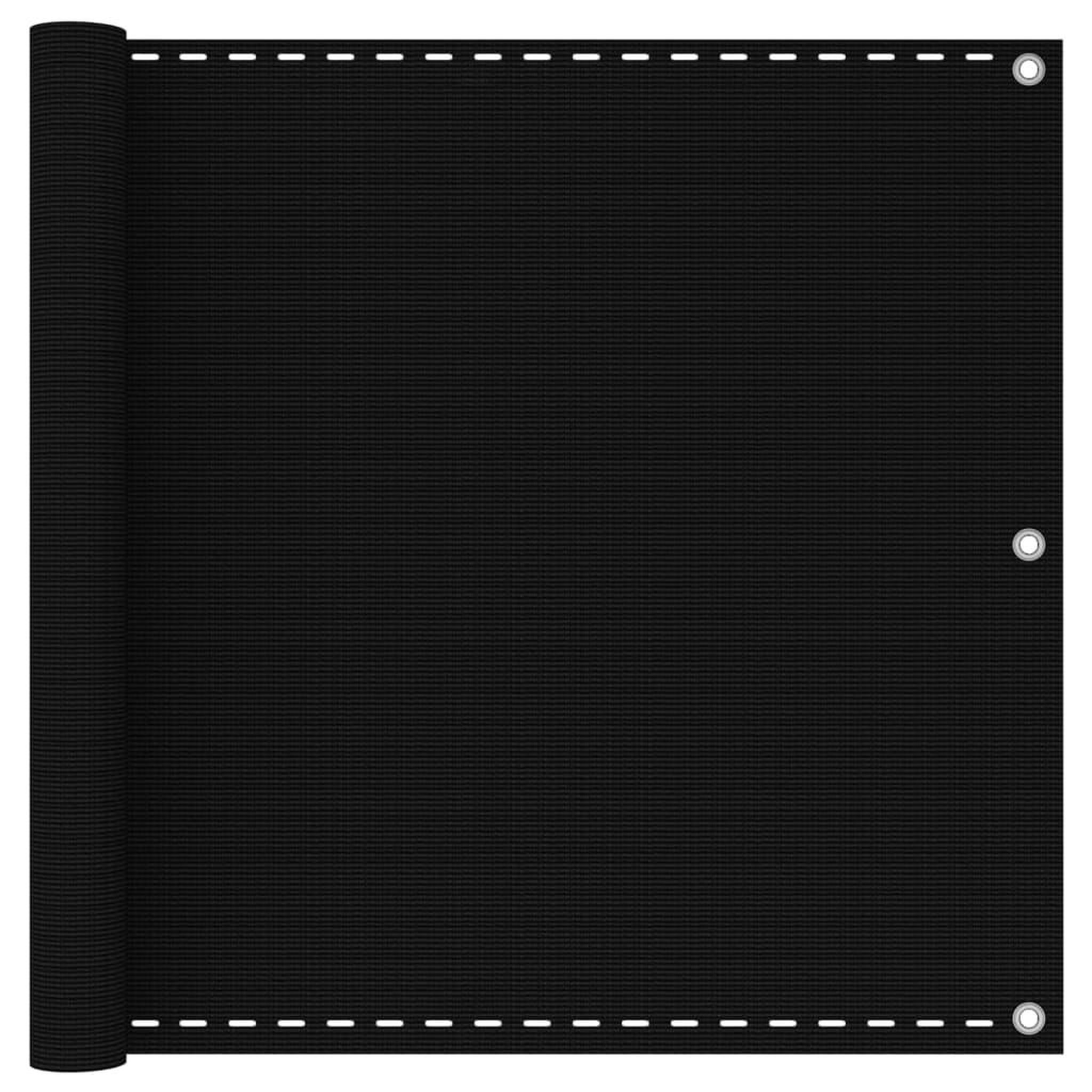 VIDAXL Ecran de balcon noir 90x300 cm pehd