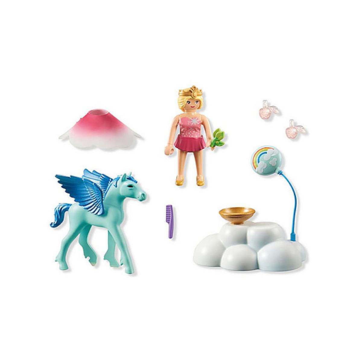 PLAYMOBIL 71802 Princesse et poulain aile, nuage et accessoires