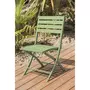 DCB GARDEN Chaise de jardin pliante - Aluminium - Vert lagune - MARIUS