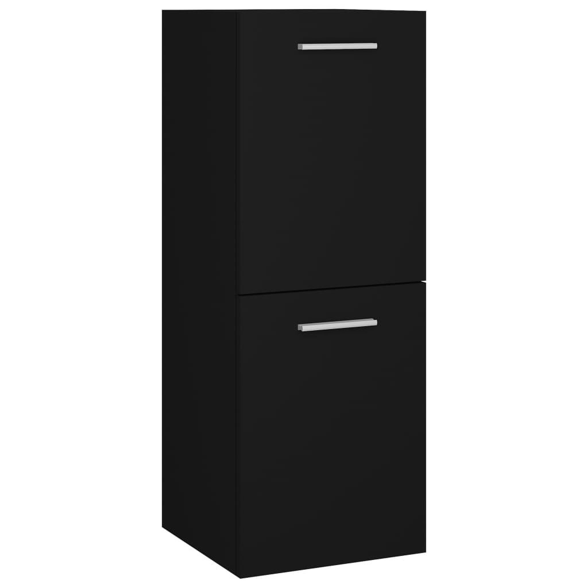 Voir la diapositive 2 : VIDAXL Armoire de salle de bain Noir 30x30x80 cm Bois d'ingenierie