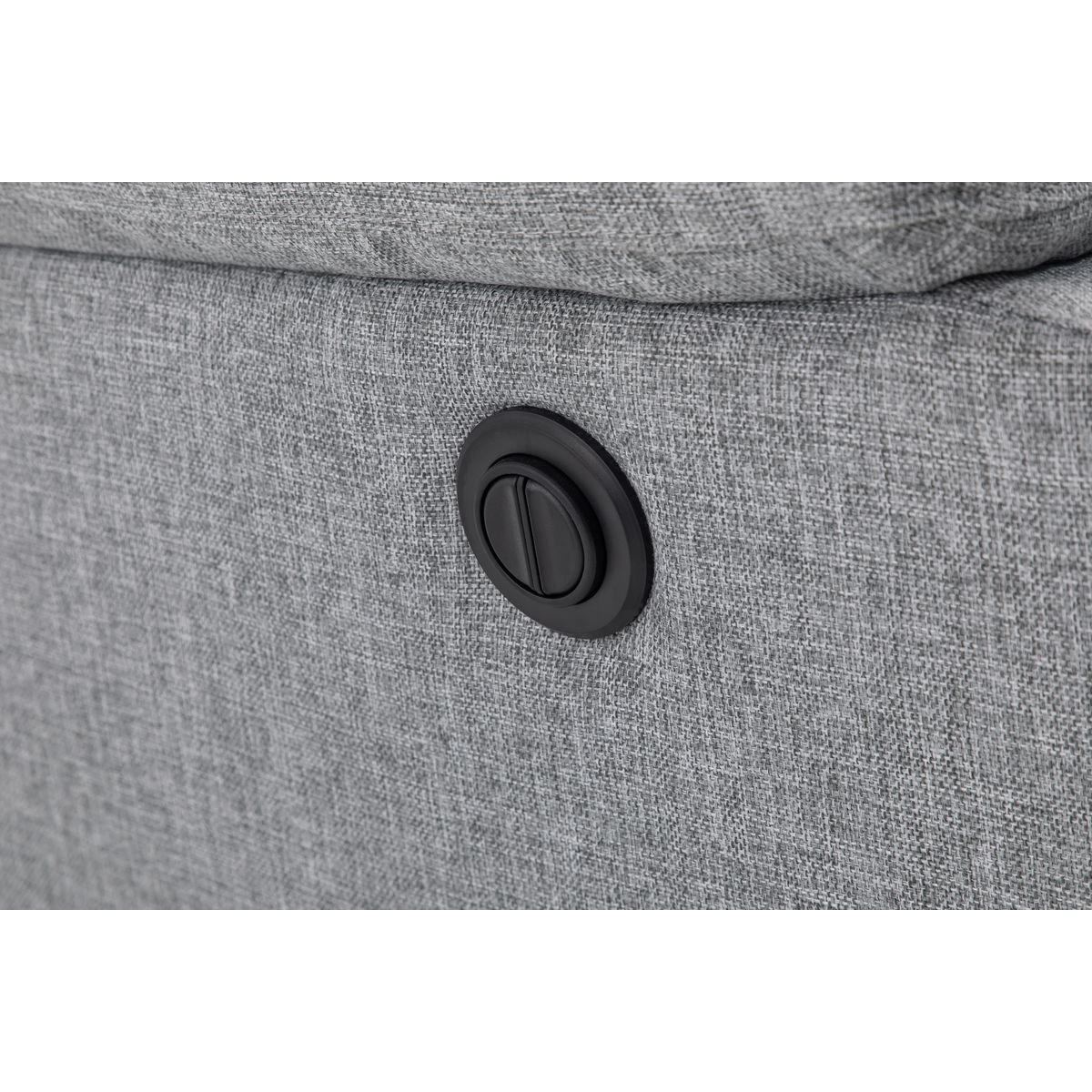 Canapé relax électrique HELENA 2 ou 3 places tissu gris clair